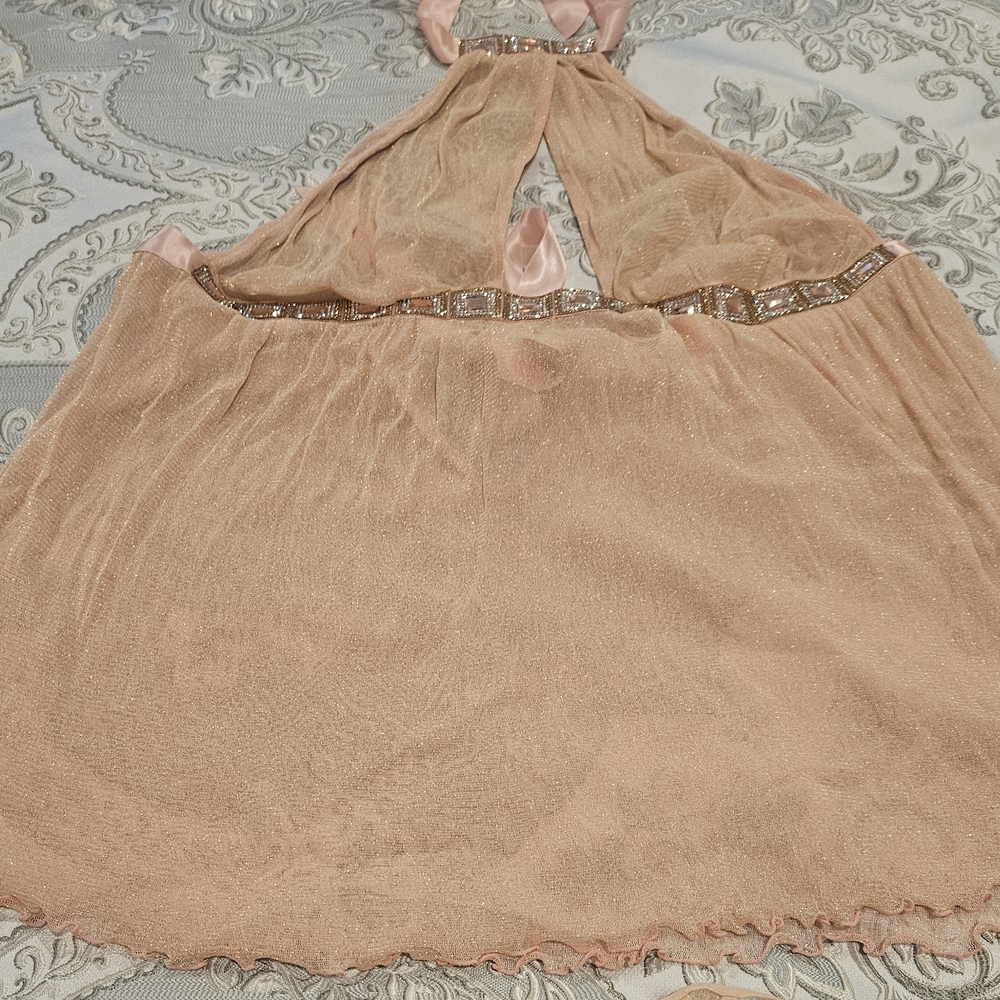Dreamgirl Peach Shimmer Chemise